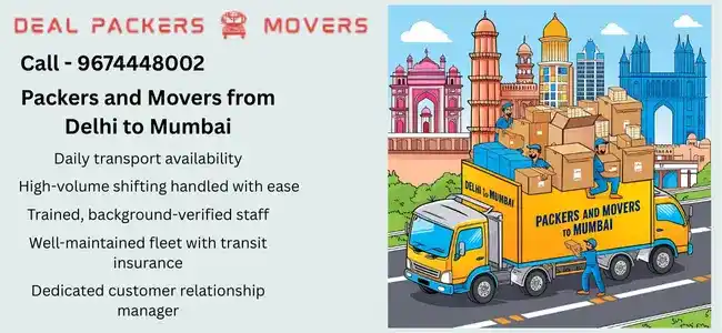 IBA-Approved Packers and Movers from Delhi to Mumbai